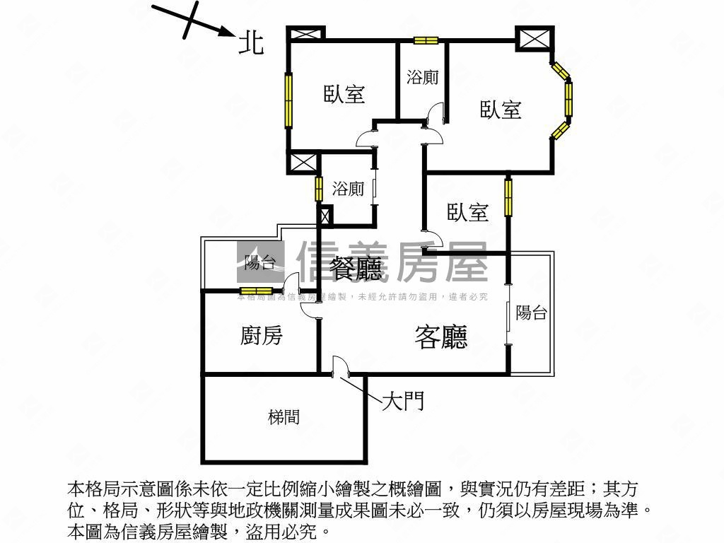 專任山海大地捷運美三房房屋室內格局與周邊環境