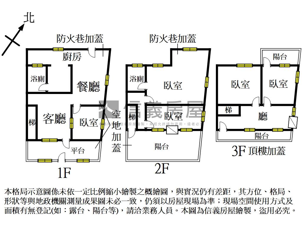 信義街邊間美透天房屋室內格局與周邊環境