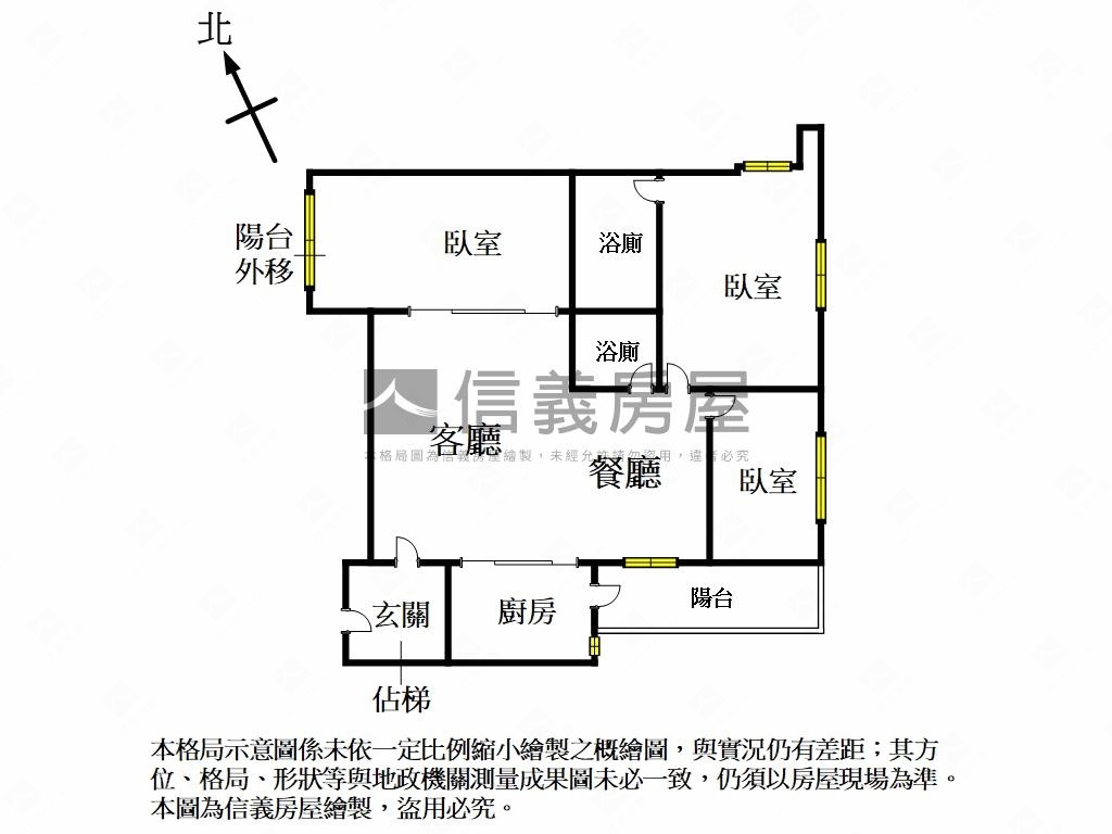 明山麗園三房坡平車位房屋室內格局與周邊環境