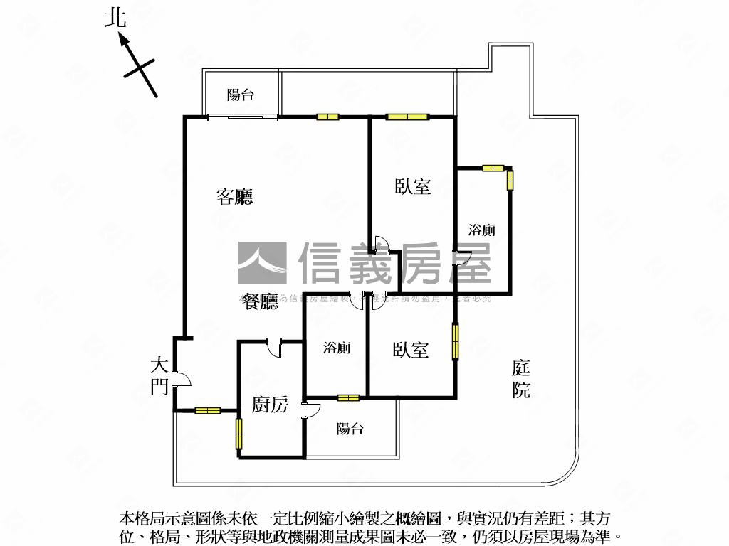 稀有挑高庭院戶房屋室內格局與周邊環境