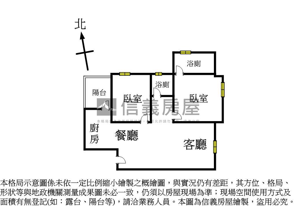 國聚之赫２房２衛稀有釋出房屋室內格局與周邊環境