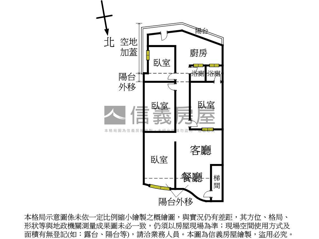 蘆洲邊間公寓二樓房屋室內格局與周邊環境