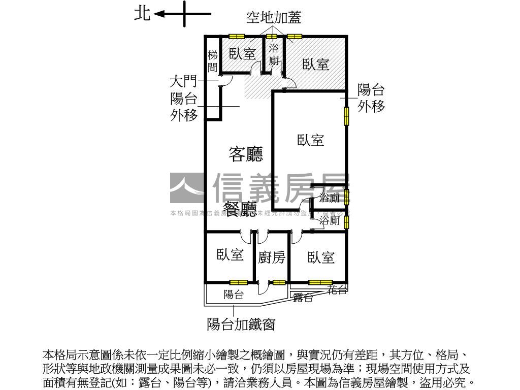 近台中高工收租３＋２房房屋室內格局與周邊環境