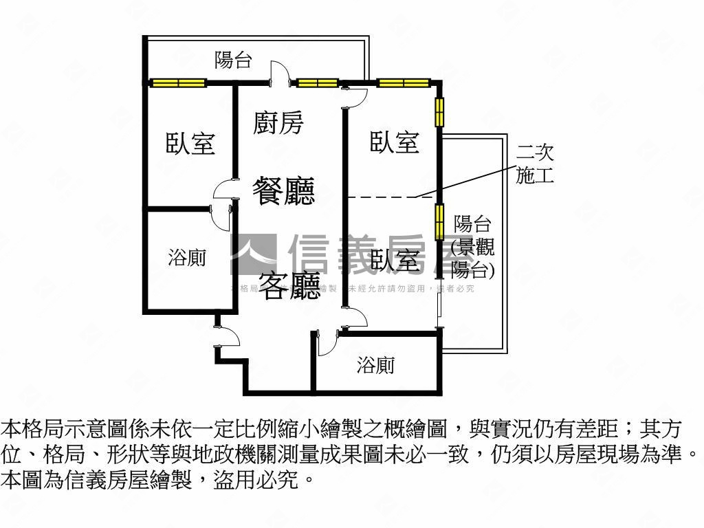 中正１號院高樓３房平車房屋室內格局與周邊環境