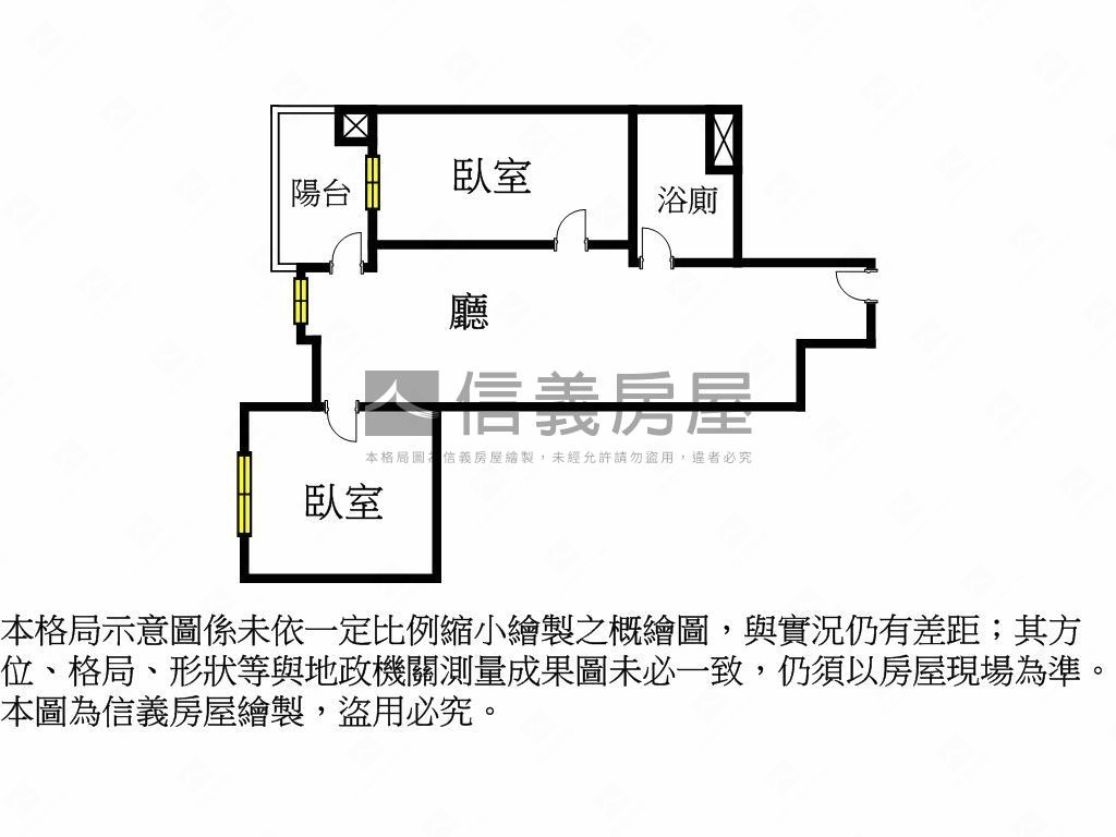 大亮泊Ｂ４高樓二房房屋室內格局與周邊環境