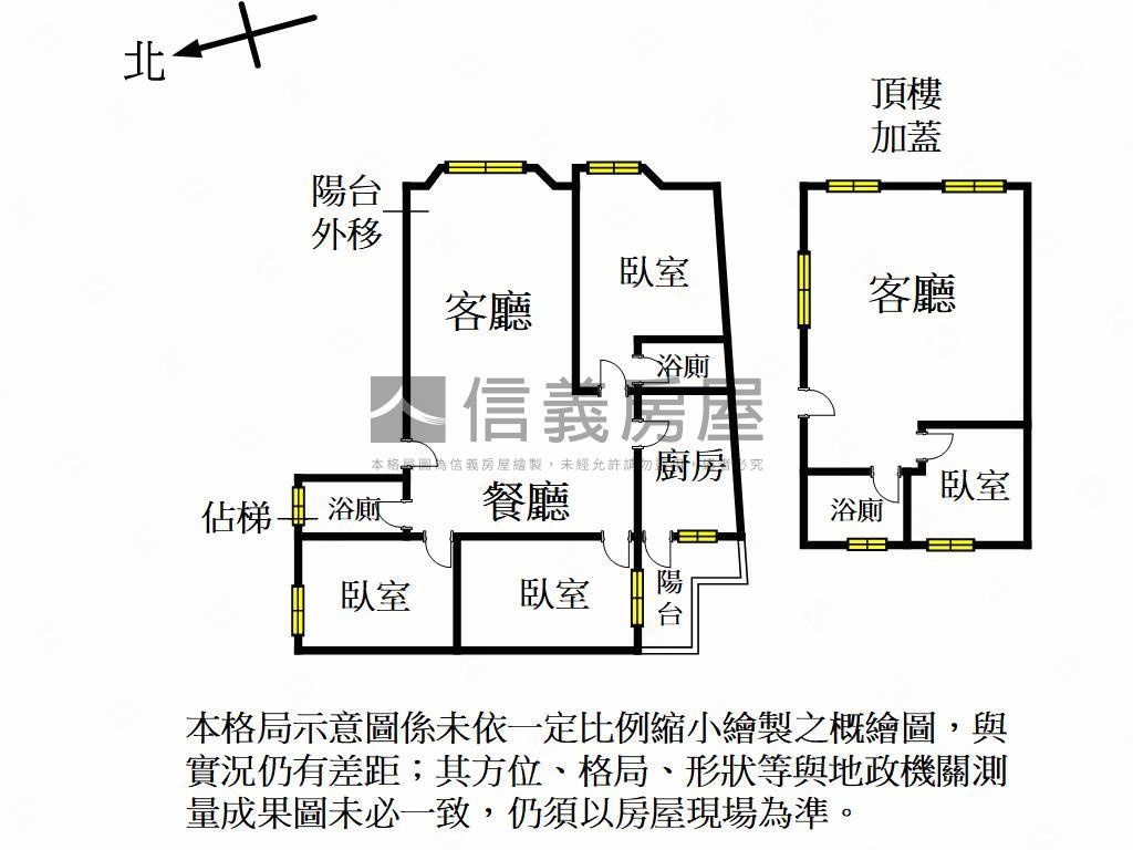 近城隍廟視野美三房房屋室內格局與周邊環境