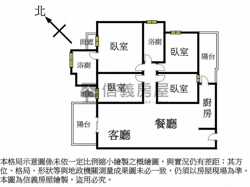 協和大心四房獨立平面車位房屋室內格局與周邊環境