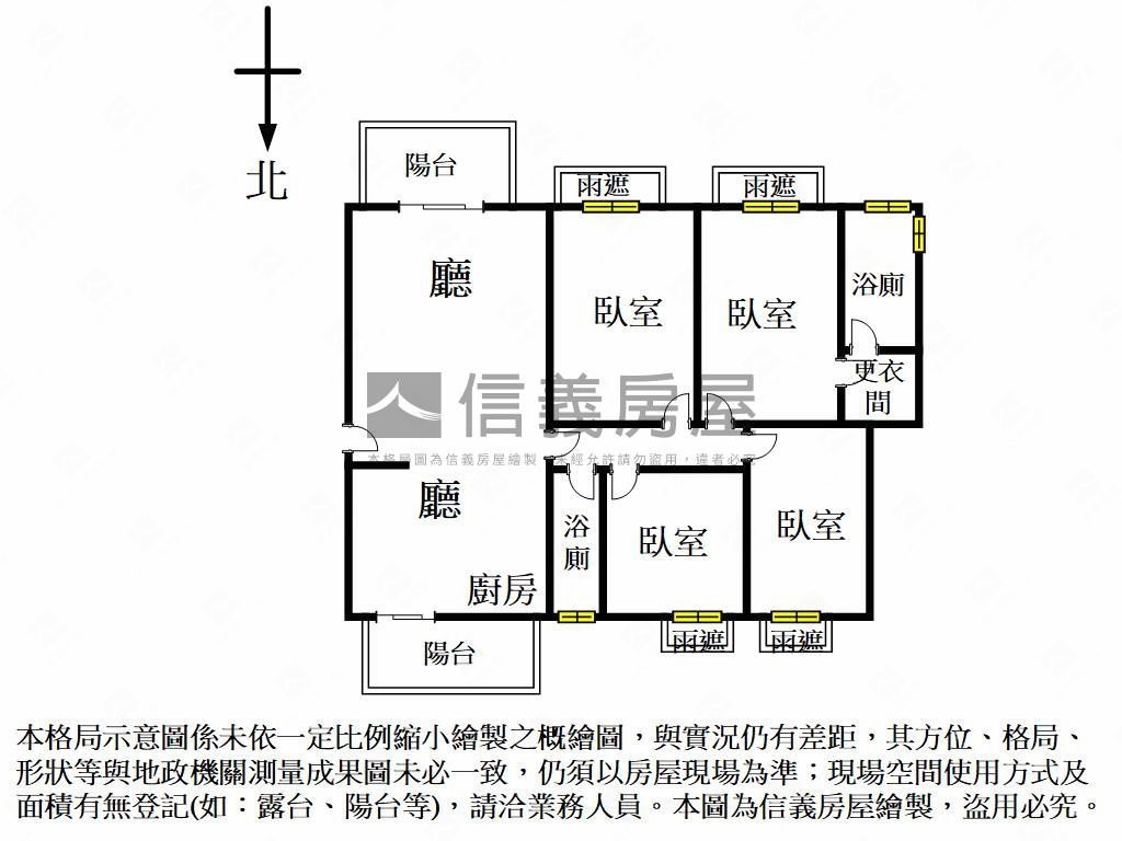 勝美漾朝南四房雙平面車位房屋室內格局與周邊環境