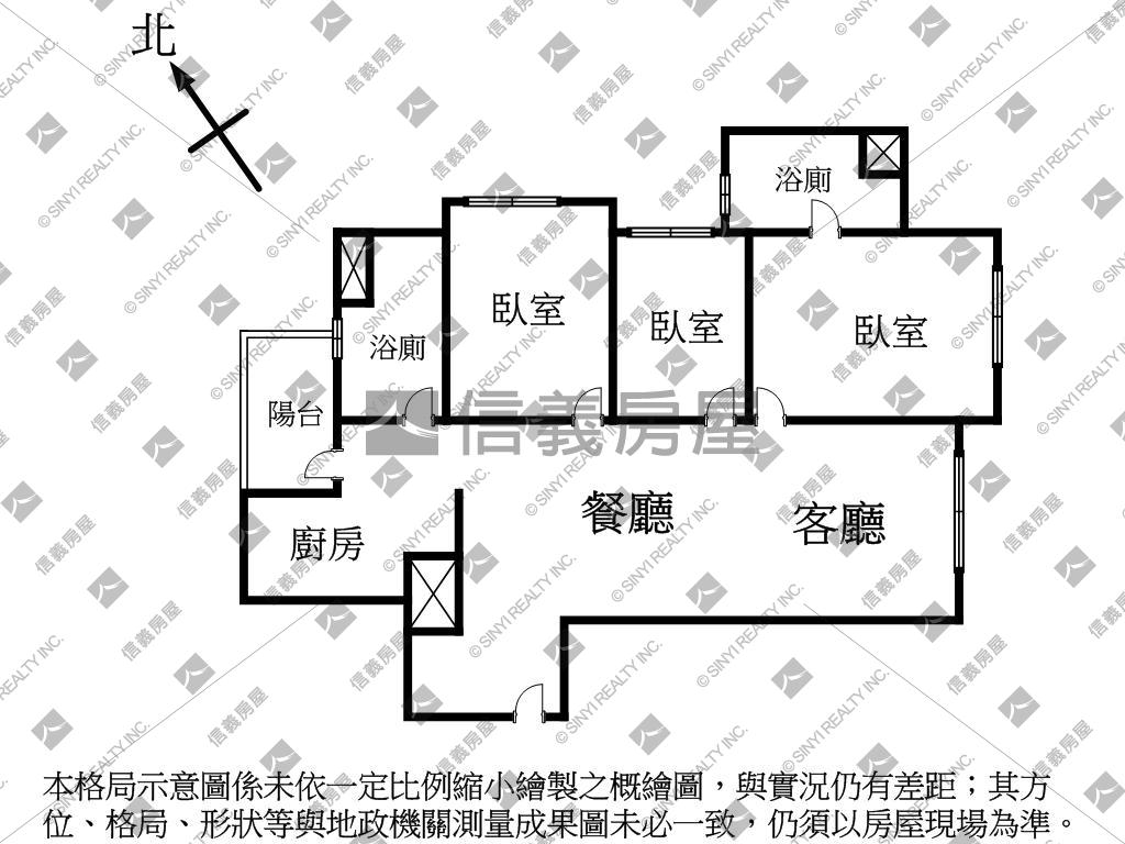 精銳闊頂樓３房房屋室內格局與周邊環境