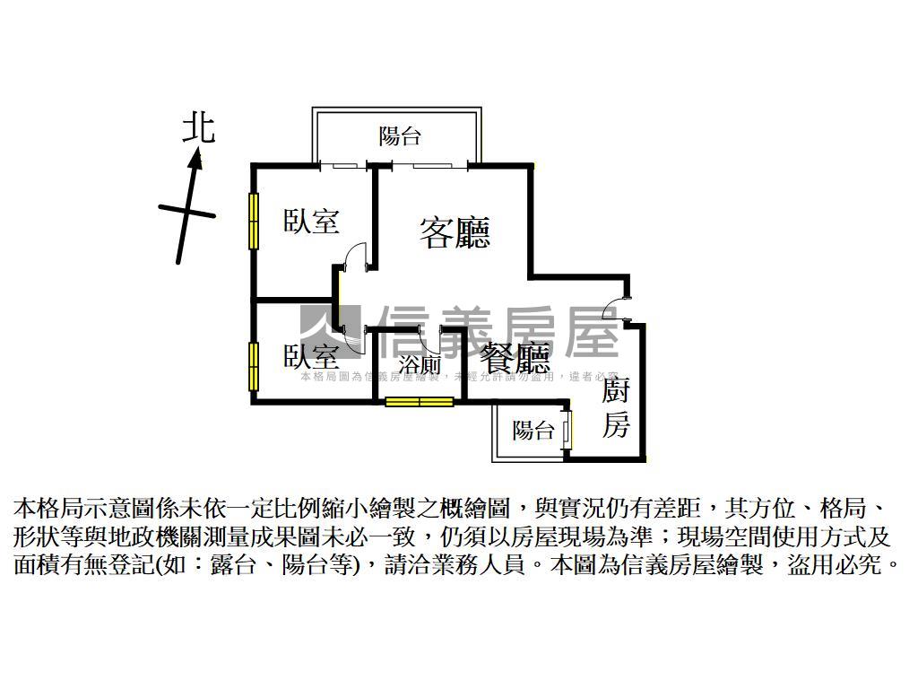 力霸質感兩房房屋室內格局與周邊環境