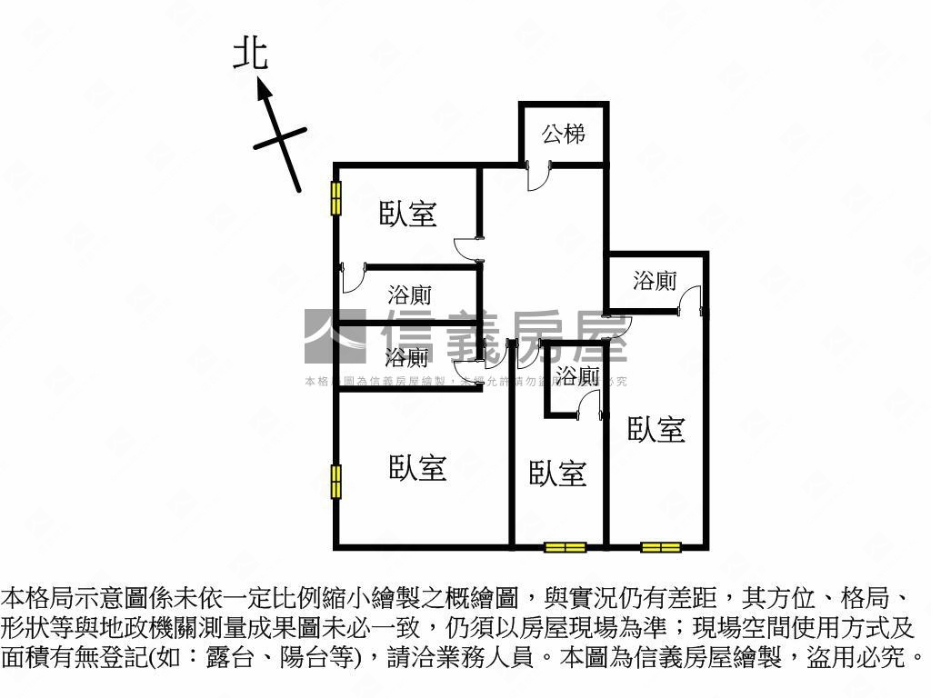 北區近親親戲院二樓公寓房屋室內格局與周邊環境