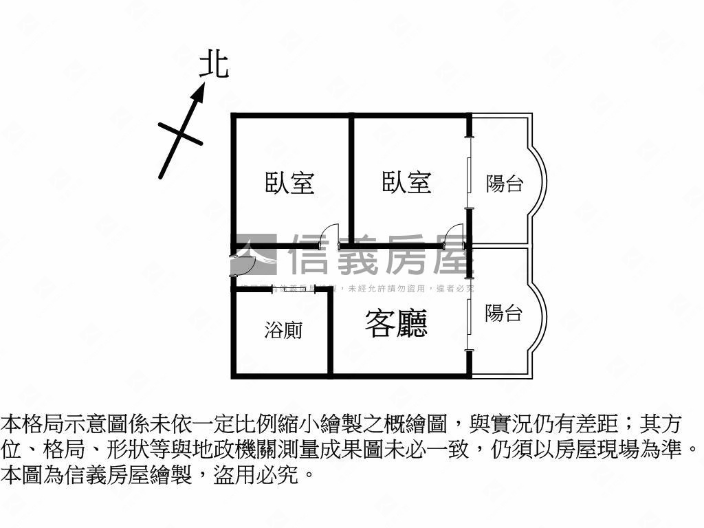 登峰２１。新裝兩房雙陽台房屋室內格局與周邊環境