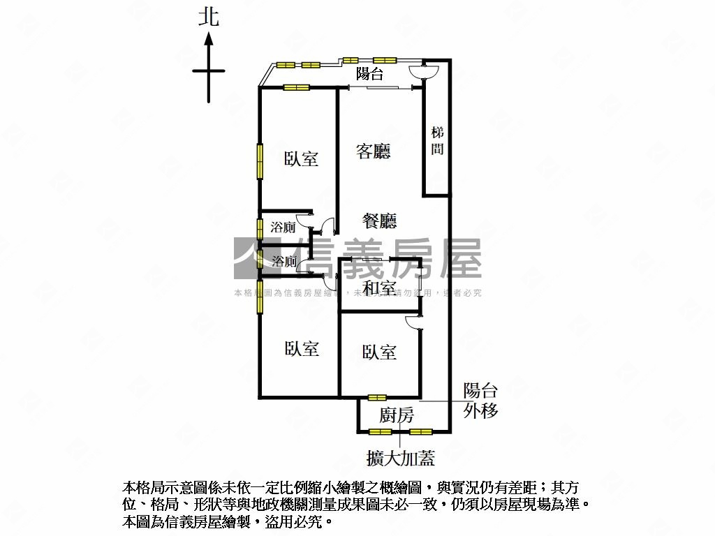 אֵל近捷運公寓三樓房屋室內格局與周邊環境