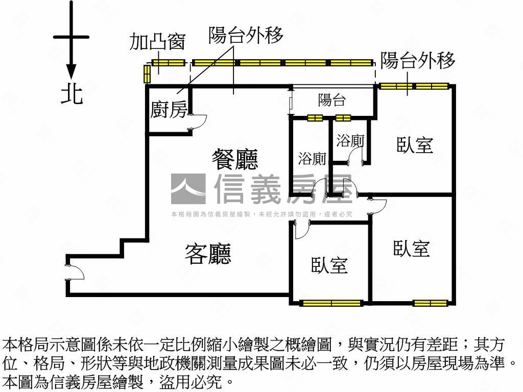 忠駝稀有朝南三房房屋室內格局與周邊環境