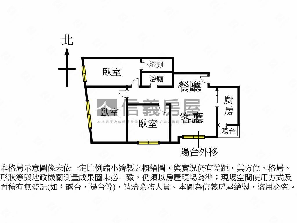 台北新境採光三房房屋室內格局與周邊環境
