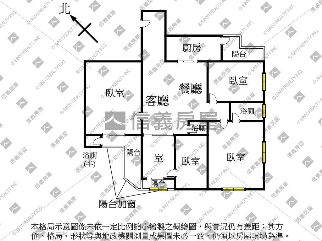 柳川河畔旁高樓層四房房屋室內格局與周邊環境