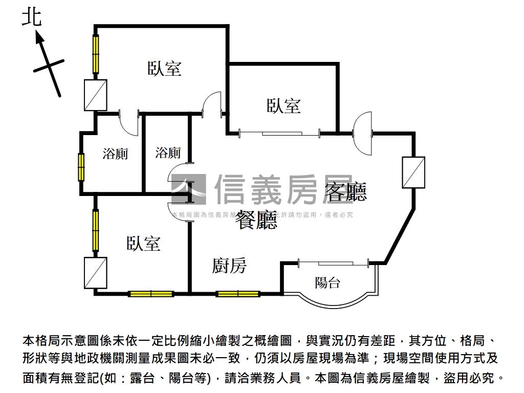 北區稀有朝南絕美三房房屋室內格局與周邊環境