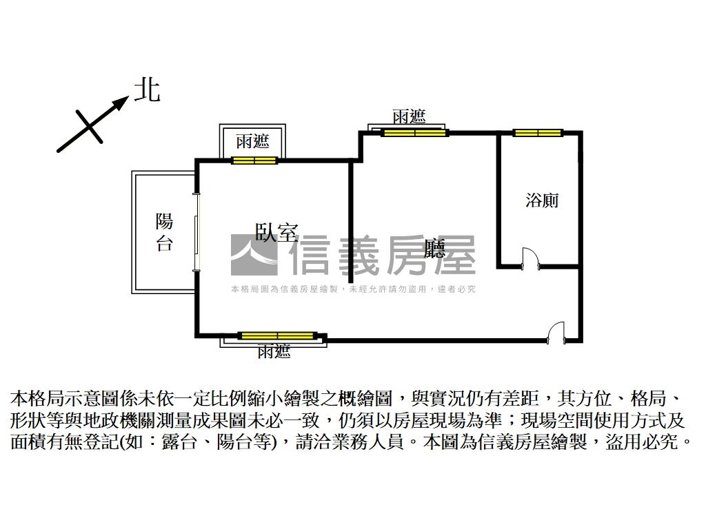 近未來捷運★稀有邊間一房房屋室內格局與周邊環境