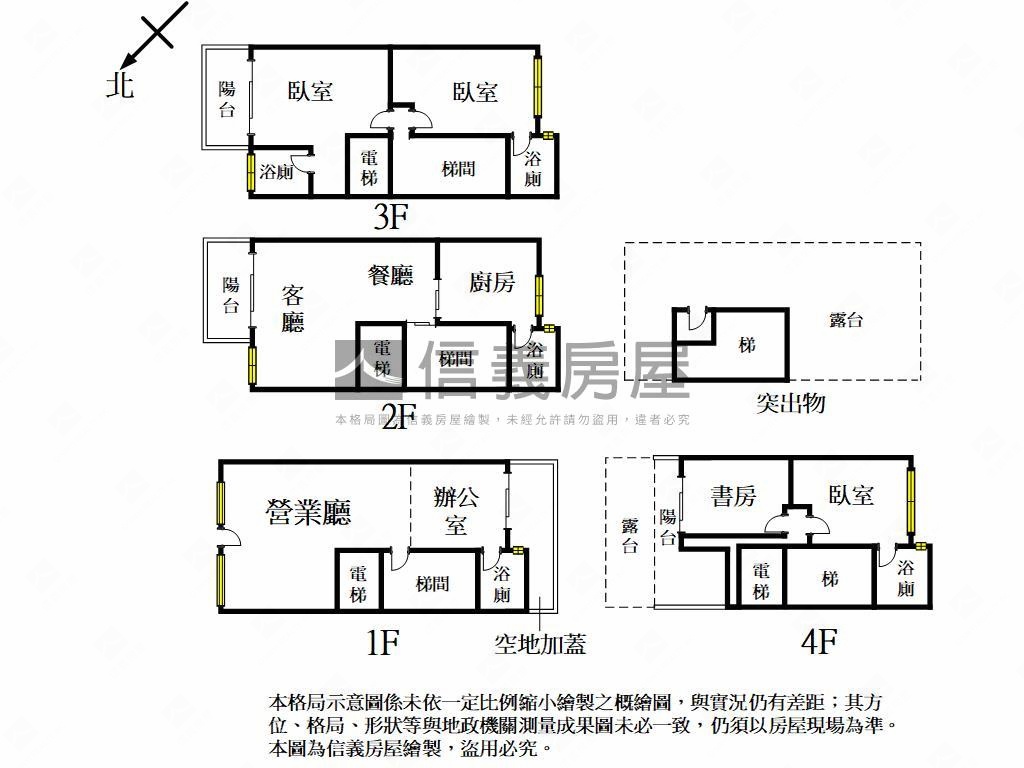 近市區多用途電梯透天金店房屋室內格局與周邊環境