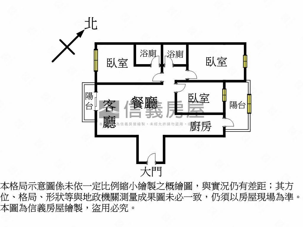 玉子園視野優美三房車位房屋室內格局與周邊環境