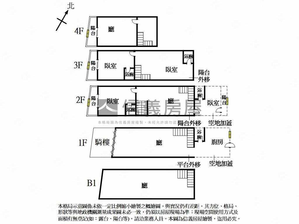 延平路近全聯美透天房屋室內格局與周邊環境