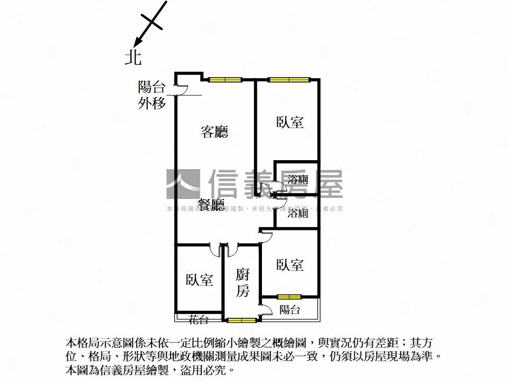 專任捷運菜寮方正三房房屋室內格局與周邊環境