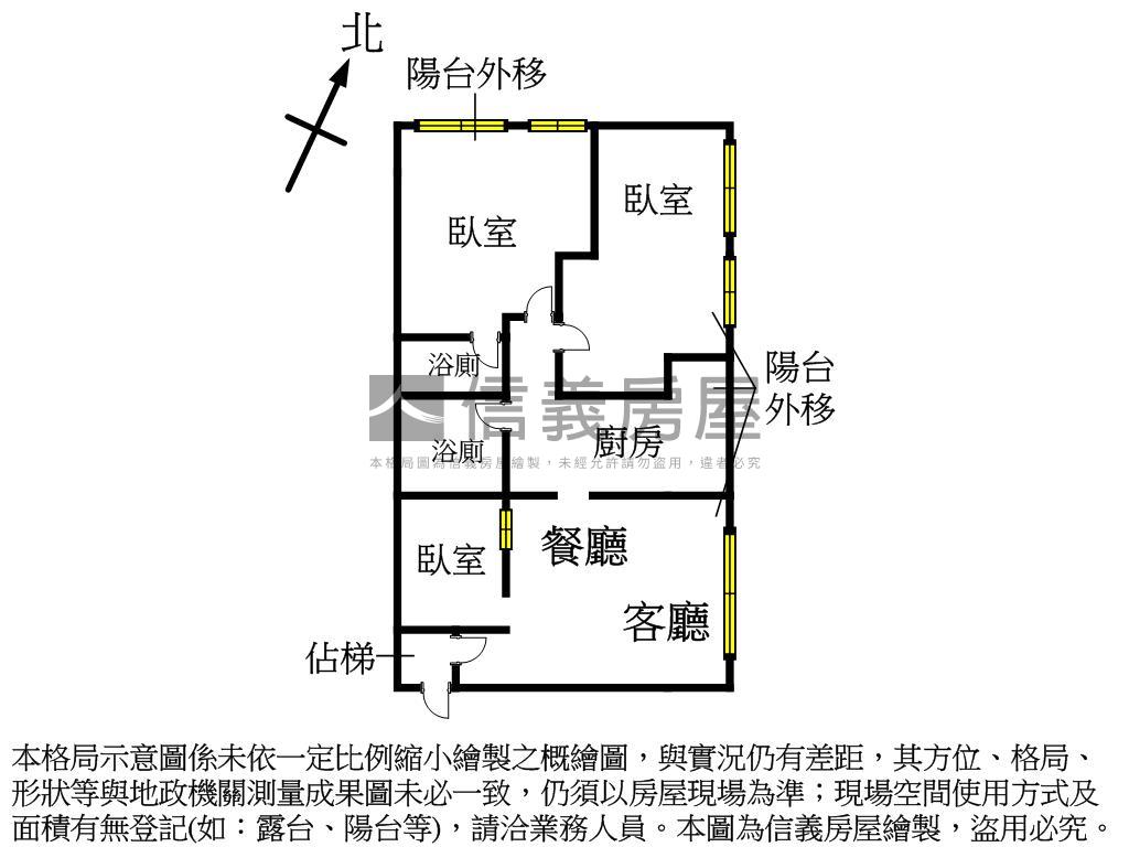 新台五路機能佳３房車位房屋室內格局與周邊環境