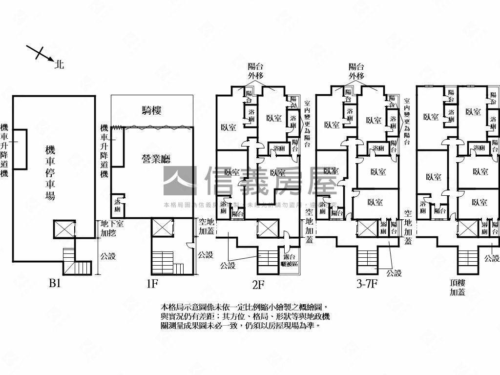 北區收租電梯邊間大透天房屋室內格局與周邊環境