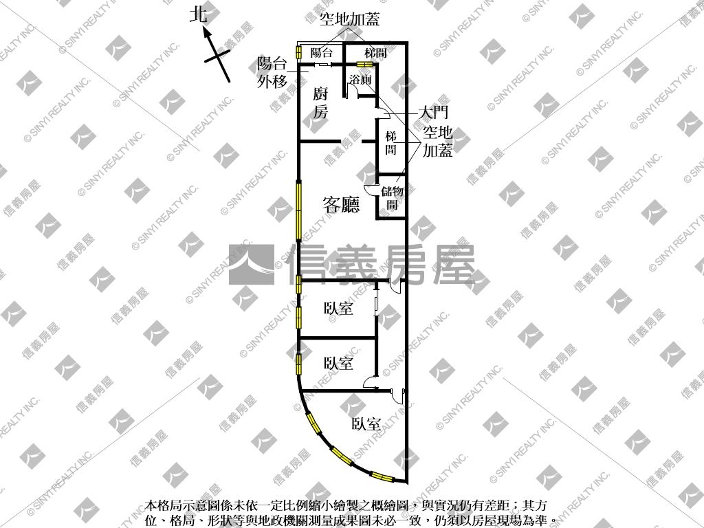 一層一戶成家建中美寓房屋室內格局與周邊環境