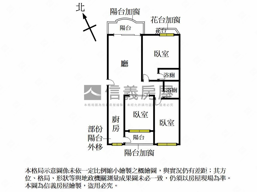現代京城高樓採光三房平車房屋室內格局與周邊環境