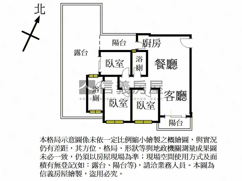 陽光下的夢想三房露臺房屋室內格局與周邊環境