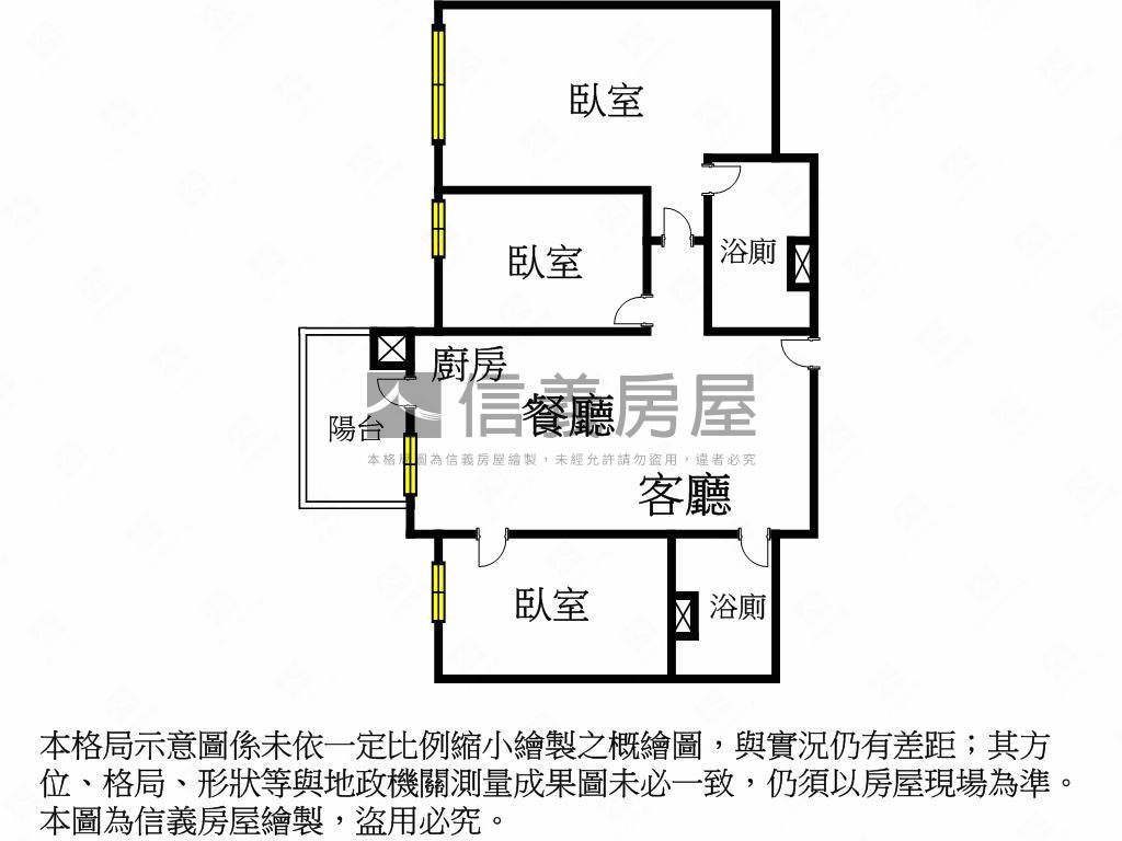 市政１號院高樓視野三房讚房屋室內格局與周邊環境