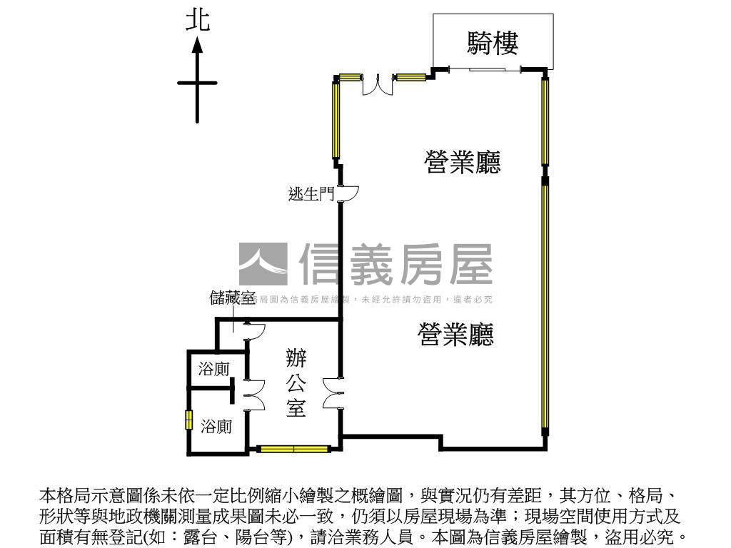 五權忠明大面寬商用店面房屋室內格局與周邊環境