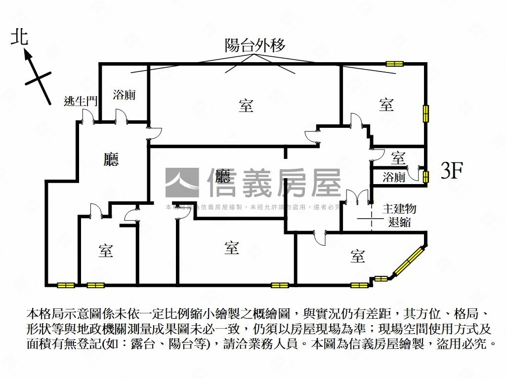 西門三樓百坪大辦公房屋室內格局與周邊環境