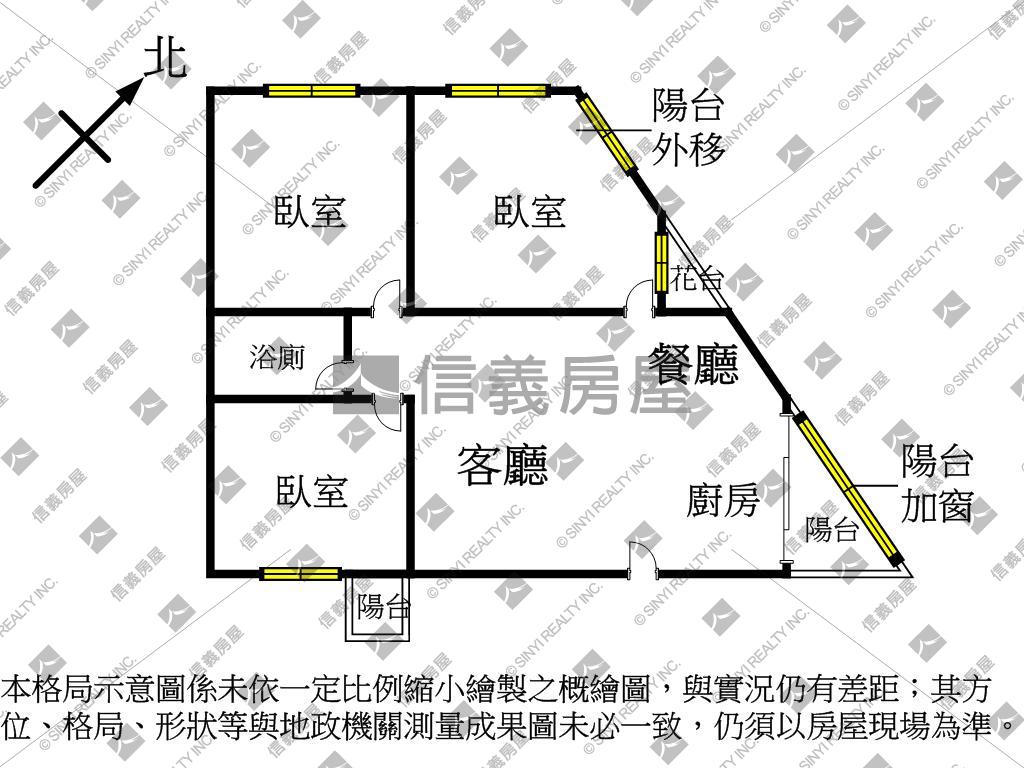 專任近益民國小精美三房房屋室內格局與周邊環境