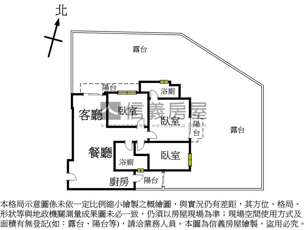 宏台敦旭三房雙平車露臺戶房屋室內格局與周邊環境