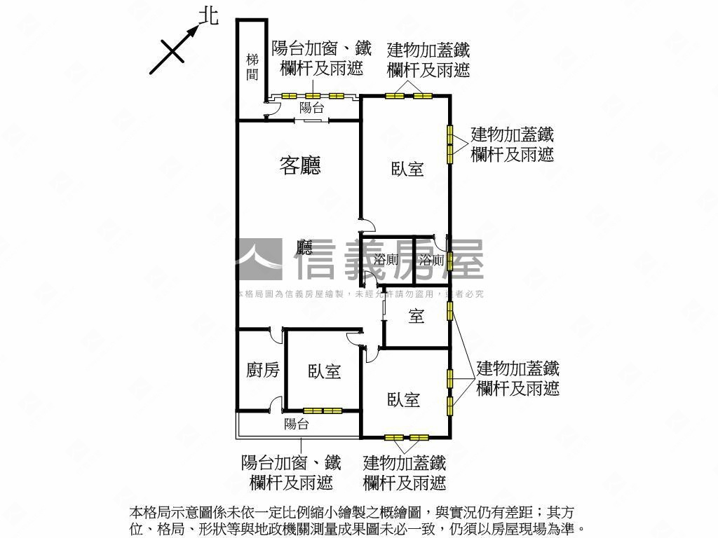 區公所３樓美寓大空間房屋室內格局與周邊環境