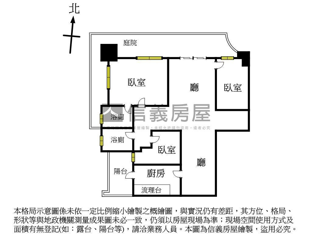 碧硯閣★氣派挑高庭院大戶房屋室內格局與周邊環境