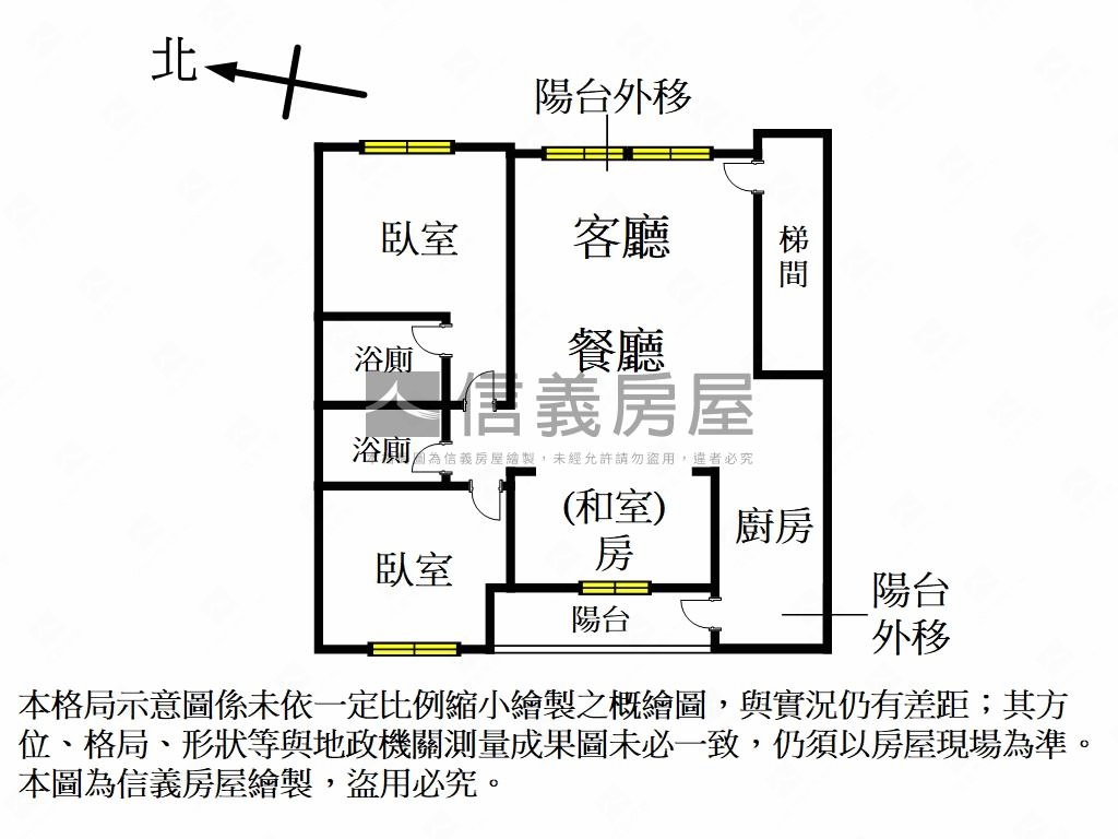 社子國小方正三房房屋室內格局與周邊環境