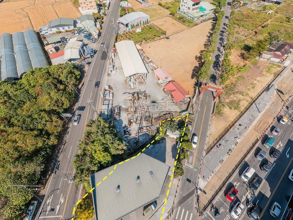中興新村五叉路口黃金角地房屋室內格局與周邊環境