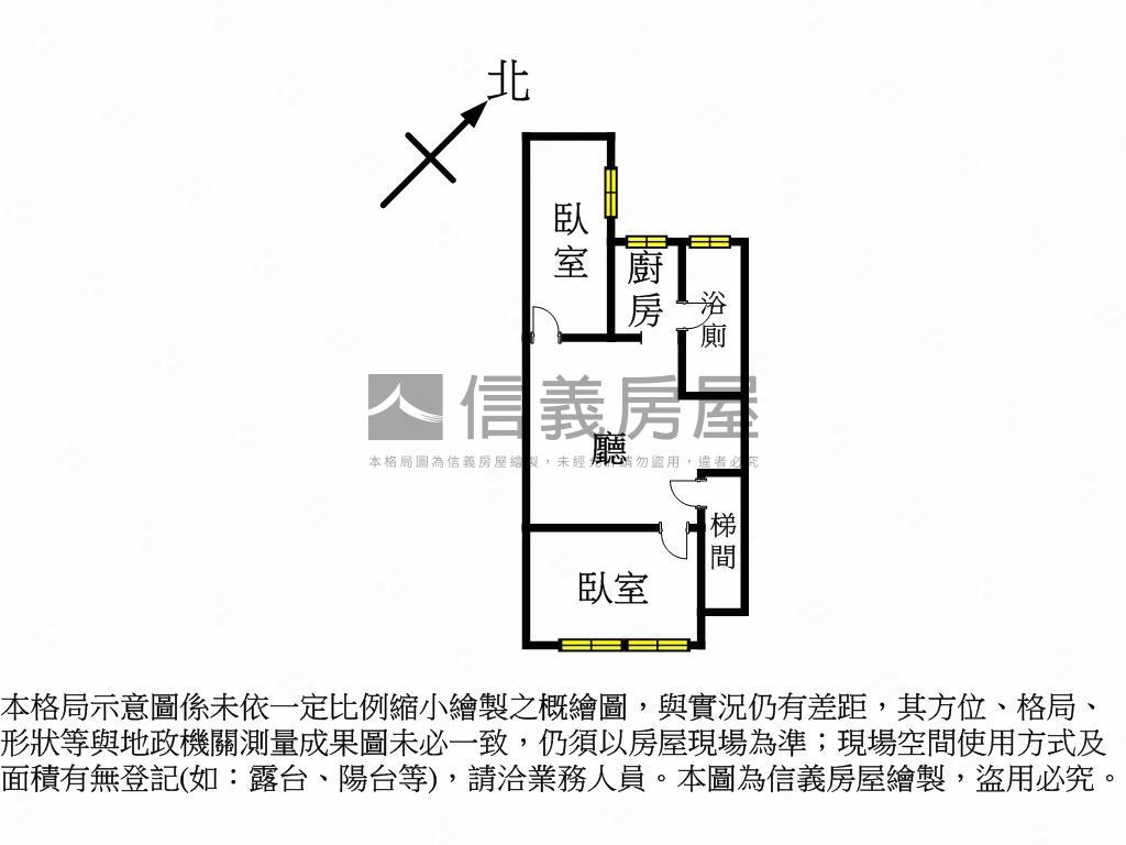 ３樓公寓２房全室整理房屋室內格局與周邊環境