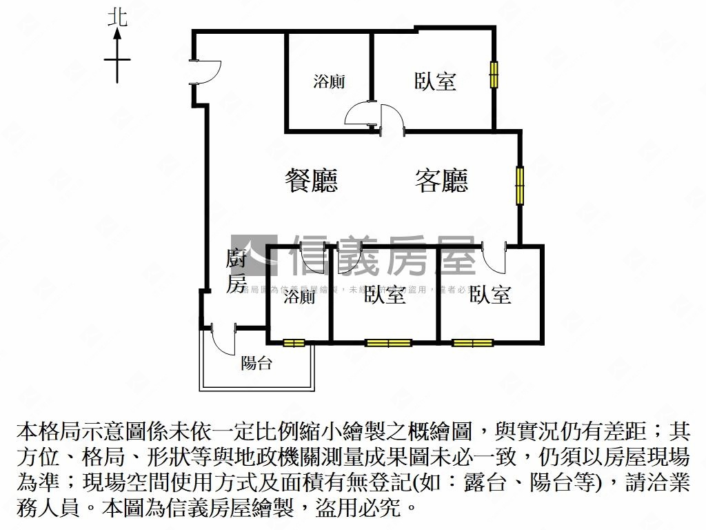 清景麟長勝三房平車房屋室內格局與周邊環境