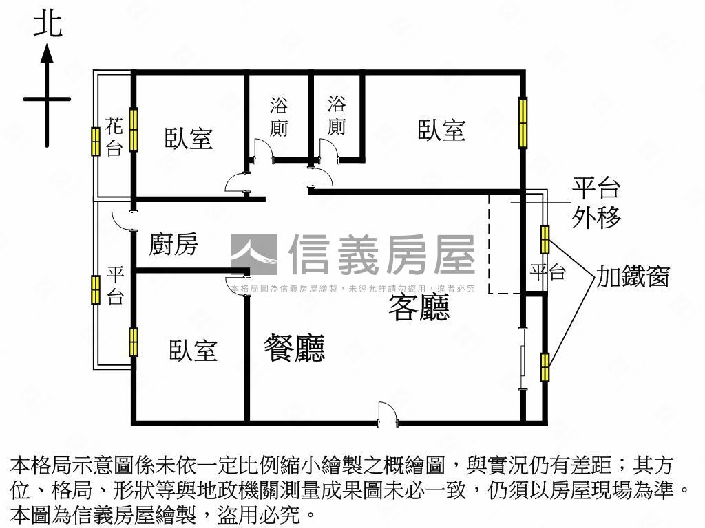 近內新市場美３房房屋室內格局與周邊環境