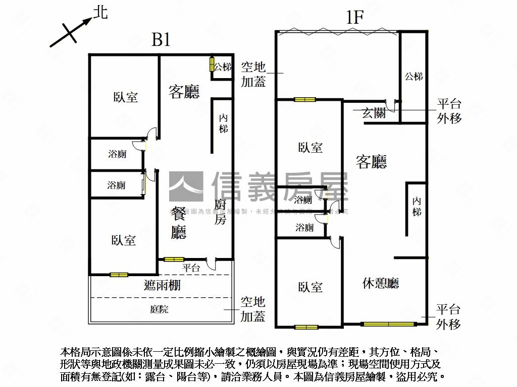 陽光樓有庭院大空間房屋室內格局與周邊環境