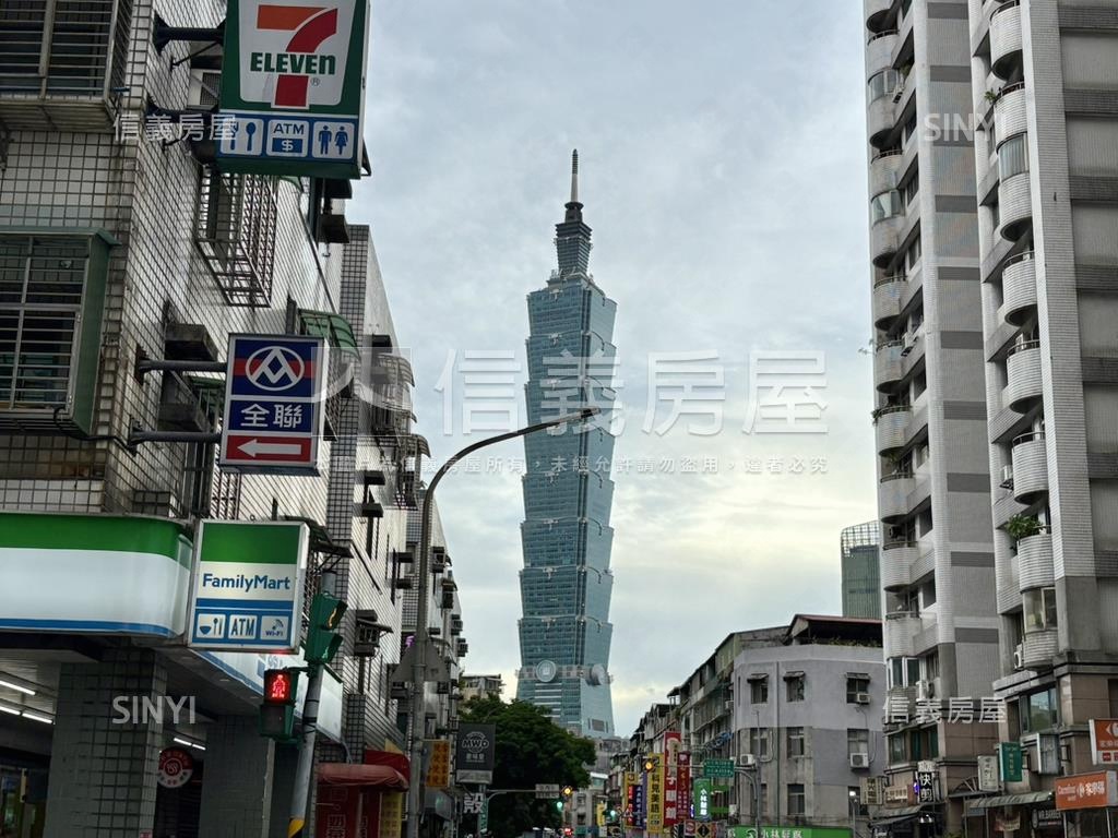 信義紅線捷運邊間華廈三房房屋室內格局與周邊環境