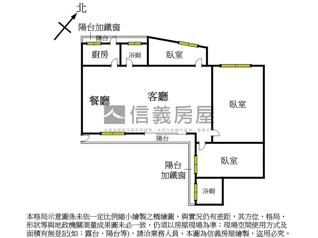 近美術館行情３房採光公寓房屋室內格局與周邊環境