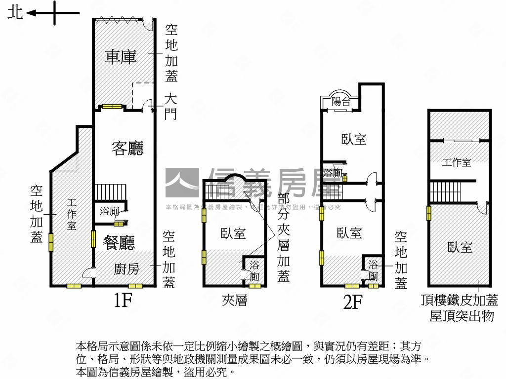 旗山市區有車庫透天房屋室內格局與周邊環境