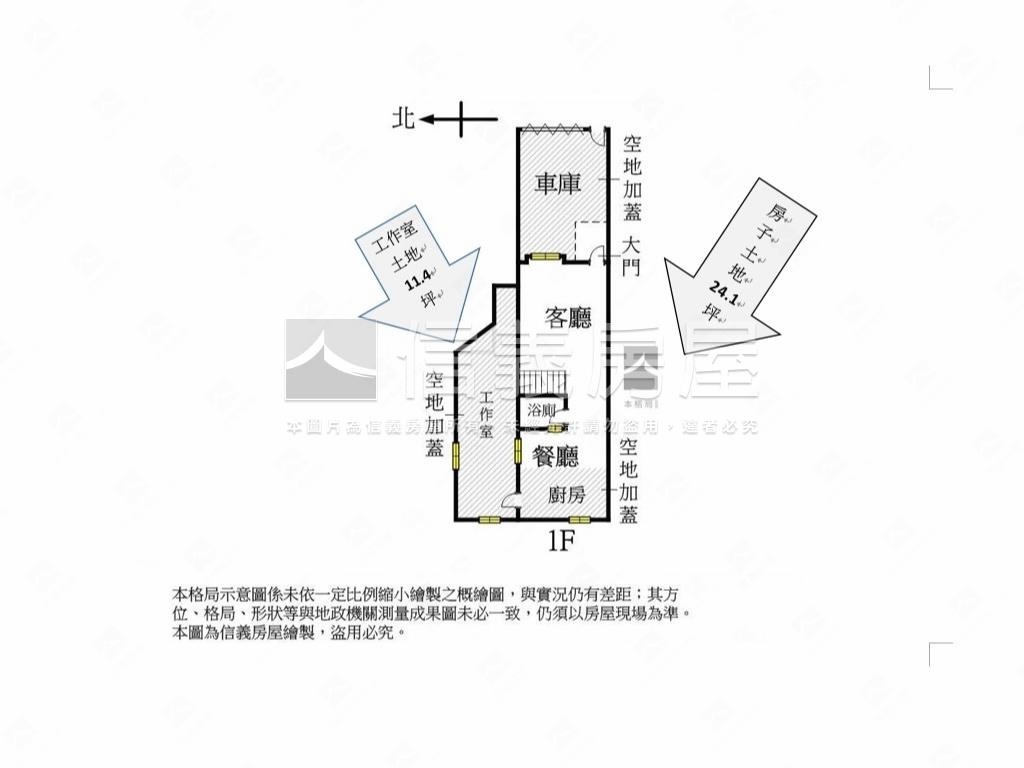 旗山市區有車庫透天房屋室內格局與周邊環境