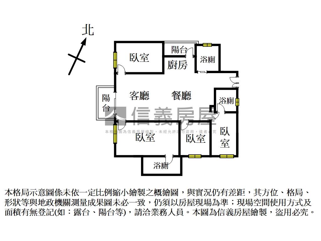 專任．力信擎天四房雙車位房屋室內格局與周邊環境