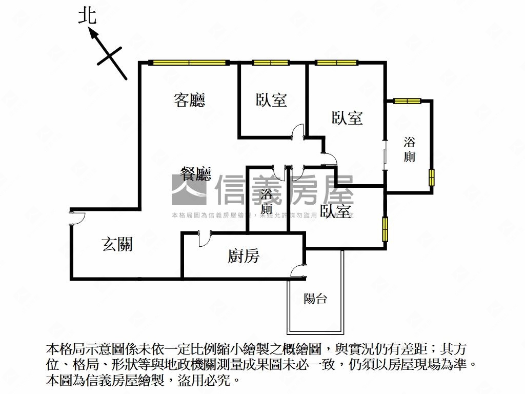 央北鑫建築Ｂ３三房加車位房屋室內格局與周邊環境